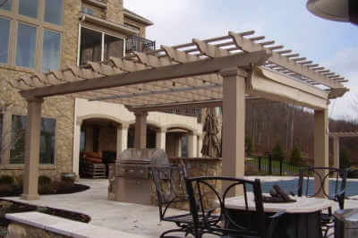 Pre Designed Fiberglass Pergola Square